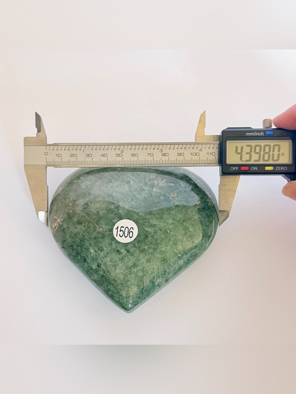 Stunning Green Strawberry Quartz Heart Polished Crystal Paperweight 1.2lb 4.5” - Picture 11 of 14